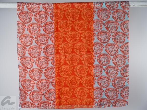 AHMADDY Seiden-Schal orange türkis